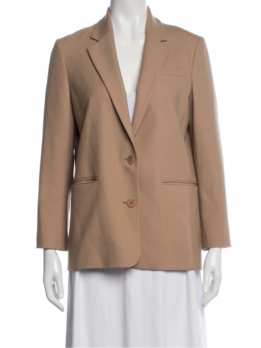 MAJE Straight tailored jacket in camel